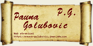 Pauna Golubović vizit kartica